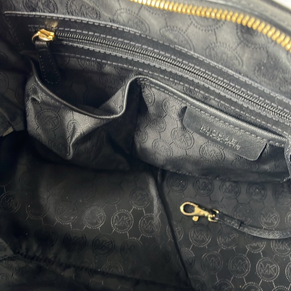 Michael Kors Satchel Black Saffiano Leather Bag, Cindy Large Dome - EUC - Picture 9 of 12